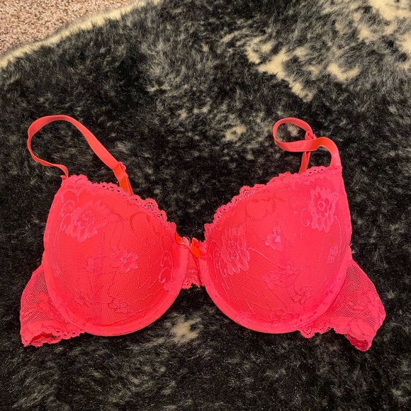 Fashion Nova Intimates & Sleepwear 525 Hot Neon Pink Bra Lace Tee